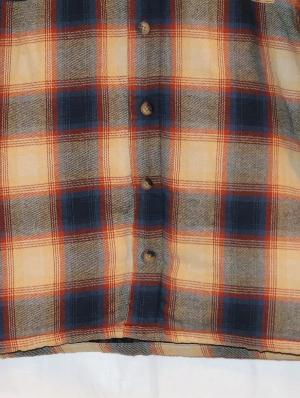 Wrangler Plaid Heavyweight Hooded Flannel Shirt Jacket-Blue Nights. XL.